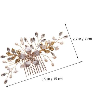 Healeved Pearl Hair Comb Wedding Bridal Hair Comb Hair Accessories for Bride Rattan Circle Mirror Rhinestone Hair Accessories Bridal Headpiece Bride Tiara Bride Wedding Styling Hair Metal - Buy Online on GoSupps.com