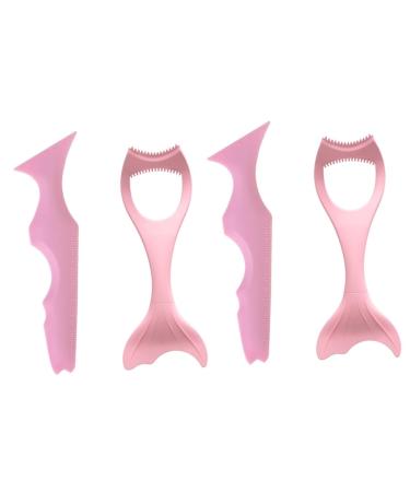 POPETPOP 4 Pcs Eyeliner Mascara Lash Shield Lash Kit Eyeshadow Auxiliary Guard Pads Makeup Tool Mermaid Girl