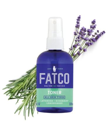 FATCO Organic Witch Hazel Toner for Face and pH Skin balancing Toner with Lavender + Rosemary (2 fl oz)