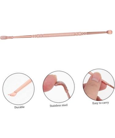 Spiral Ear Spoon Kit - Stainless Steel Ear Wax Removal Tools & Helix Earrings - Compact Ear Cleaner Supplies in Rose Gold - Buy Online on GoSupps.com