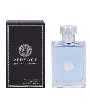 Versace Pour Homme for Men 3.4 oz Perfumed Deodorant Spray 3.4 Fl Oz (Pack of 1)