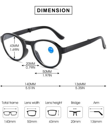 Vevesmundo Blue Light Filter Folding Reading Glasses Compact Stylish & Portable 3-Piece Set for Men & Women - Buy Online on GoSupps.com
