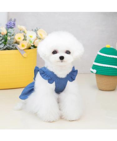 Luxury Dog Dress for Small Dogs | Rock Style Evening & Wedding Dresses | XL Dark Blue Tutu Skirt & Jeans for Puppies - Buy Online on GoSupps.com