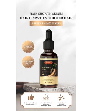 Natural Organic Ginseng Hair Growth Serum | Herbal Formula with Radix Polygoni & Ginger | 1 oz (Pack of 2) - Worldwide Shipping - Buy Online on GoSupps.com