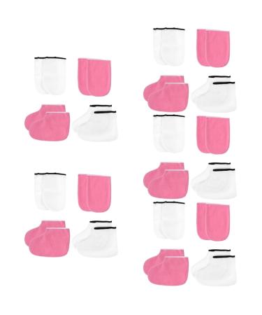 minkissy 10 Sets Leather Horn Boots Foot Spa Sock Wax Heat Foot Cover Wax Bath Foot Covers Wax Heat Sock Spa Gloves Spa Tool Wax Treatment Foot Cover Manicure Treatment Hand Cover Wax Sock