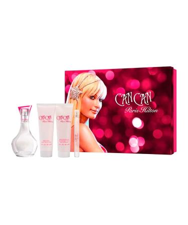 Can Can by Paris Hilton Gift Set - 3.4 oz Eau De Parfum Spray 3 oz Body Lotion 3 oz Shower Gel .34 oz Mini EDP Spray Wom - Buy Online on GoSupps.com