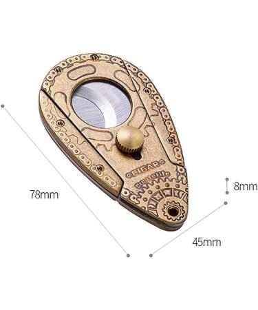 Cigar Cutter accessories Cigar Guillotine Stainless Steel Double Sharp Cut Blade Red Copper Carved Pattern Exquisite Metal Cigar Clippers Scissors Cigar Accessories Tools Gift for Cigar Lovers (Color - Buy Online on GoSupps.com