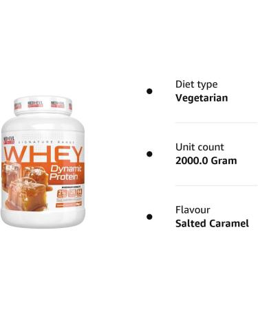 Medi-Evil Nutrition Whey Dynamic Protein Salted Caramel Flavour 2kg 66 Servings Whey Protein Powder for Muscle Growth Vegetarian Salted Caramel 66 Servings (Pack of 1) - Buy Online on GoSupps.com