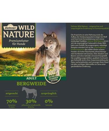 Dehner Wild Nature Grain-Free Wet Dog Food - Duck Horse Rabbit - 6 x 800g Cans for Adult Dogs - Premium Nutrition (4.8kg Pack) - Buy Online on GoSupps.com