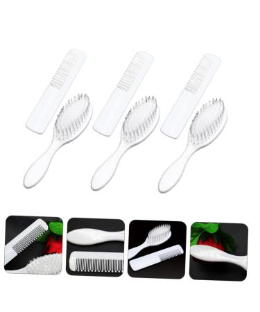 KOMBIUDA 3 Sets Infant Hair Brush and Comb Set for Newborns - Plastic Baby Hairbrush for Hair Dyeing and Highlighting - Buy Online on GoSupps.com