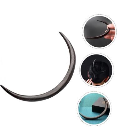 Ipetboom Moon Hair Clip Moon Wooden Hairpin Miss Manual Geisha Vintage Hair Stick - Buy Online on GoSupps.com