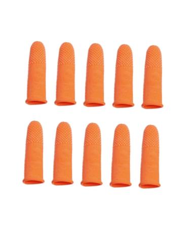 Abaodam 100pcs Finger Sleeve Finger Protector Finger Caps Fingertip Protector Emulsion