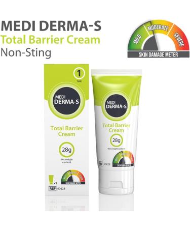 Medi Derma-S Total Barrier Cream Tube 28g Moisturises and Protects Damaged and Intact Skin Waterproof Wound Protection Cream (Pack of 2) 28 g (Pack of 2) - Buy Online on GoSupps.com