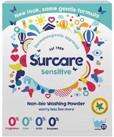 Surcare Sensitive Non Bio Laundry Powder 1.625kg - Unscented - Pack of 1 - Buy Online on GoSupps.com