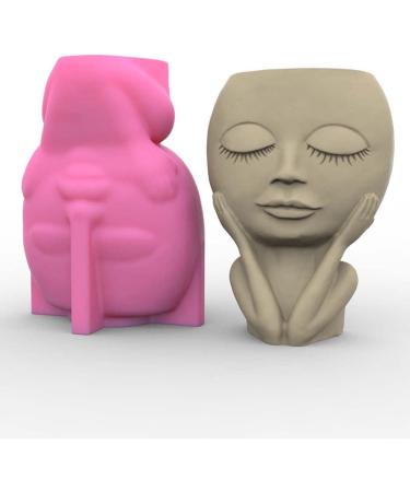 Baby Concrete Flower Pot Molds Succulent Planter Vase Silicone Molds Candle Pen Holder Mold Epoxy Resin Plaster Cement Clay Mould (C152) F25-C152 - Buy Online on GoSupps.com