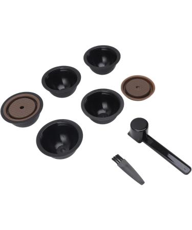 Eujgoov Kit de Dosettes de caf R utilisables 5 Pi ces Capsules de caf Rechargeables Vides avec Couvercles Cuill re Brosse pour Machines Scellage Efficace Capsules de Bricolage (BLACK) - Buy Online on GoSupps.com