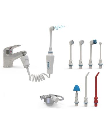 Water Flosser SOWASH Deluxe Faucet Oral Irrigator Dental Water Floss It Connects Directly to The Faucet Non-Electric Dental Irrigator with 7 Tips and Travel Adapter Italian Product