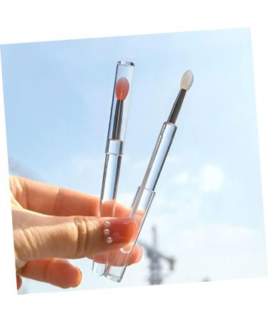 4 Pieces Silicone Lip Brush With Lid Lip Gloss Applicator Holder Silicone Makeup Accessories Transparent Plastic Handle Make Up - Buy Online on GoSupps.com