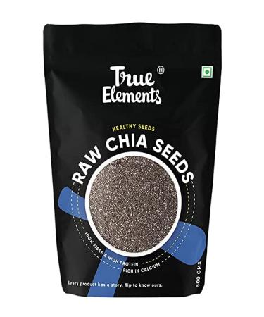 SHN Chia Seeds 500gm - Premium Raw Chia Seed | Healthy Snacks | Chia Seeds for Weight Loss