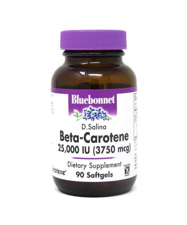 Bluebonnet Nutrition Natural Beta-Carotene 25000 IU 90 Softgels