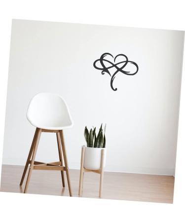 PRETYZOOM 1pc Iron Pendant Home Decor Locket Heart Symbol Loving Heart Pendant Wall Hanging Household 45x39cm Black - Buy Online on GoSupps.com