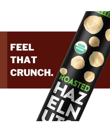 Organic Roasted Hazelnuts 16oz | Whole Blanched Filberts | GMO-Free Vegan Snack and Cooking Ingredient | Kosher | Bulk Packaging - Buy Online on GoSupps.com