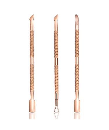 Cuticle Pusher and Cutter Set Dead Skin Nail Cleaner Tools Professional Stainless Steel Cuticle Remover Durable Pedicure Manicure Tools for Fingernails and Toenails.3 Pcs/Set