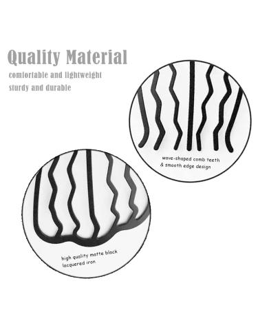 4 Pcs Black Hair Side Combs Hair Fork Clip Set- Hair Pins for Buns Updo French Twist, Stylish Alloy Hair Clips for Women - Buy Online on GoSupps.com