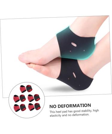 5 Pairs Silicone Heel Covers - Comfortable Heel Support & Protection for Men and Women | Heel Socks & Gel Pads for Foot Care | Black SBR - Buy Online on GoSupps.com