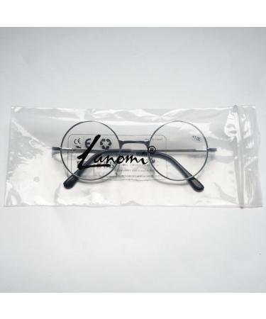 Lanomi Round Metal Reading Glasses for Men & Women - Classic Retro 60s Style Spring Hinge 1.5 Diopters Visual Aid - Buy Online on GoSupps.com