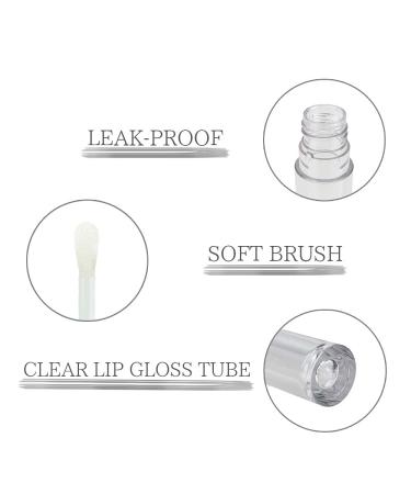 24pcs COSIDEA 5ml Big Brush Lip Gloss Tubes - Clear Bottle with Big Doe Foot Wand - Buy Online on GoSupps.com