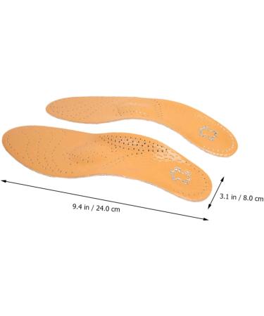 KALLORY Orthopedic Insoles - High Arch Foot Pads Silicone Gel Support Breathable Leather Bracers for Arch Correction - Comfortable & Durable Foot Arch Support (24x8x2.6cm - Buy Online on GoSupps.com