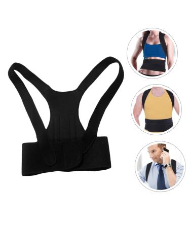 Beavorty Hunchback Belt Support & Posture Straightener for Heating Pad - Upper Back Support Bracket for Men - Black Fabric - Buy Online on GoSupps.com