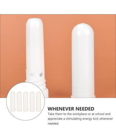 Healeved Peppermint Essential Oil + Bulk Nasal Inhaler Tubes - 5pcs White Aroma Diffuser Set - Buy Online on GoSupps.com