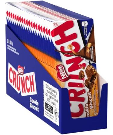 CRUNCH Milk Chocolate Bar Cookie Pieces Made With 100% Sustainably Sourced Cocoa Certified By The Rainforest Alliance - Buy Online on GoSupps.com