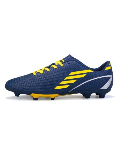 TOLLN Mens Football Shoes Youth Soccer Cleats 9 Blue&yellow