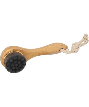 Manual Facial Cleansing Brush Manual Wooden Face Scrubber with Long Handle Ultra-Soft Deep Cleansing for Home - Buy Online on GoSupps.com