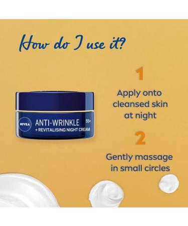 NIVEA Anti-Wrinkle and Revitalizing Night Cream 55+ 50 ml - Buy Online on GoSupps.com