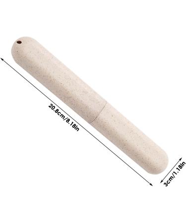 Travel Toothbrush Holder - Portable Case with Ventilation | Ideal for International Shipping - Beige Toothbrush Storage - Buy Online on GoSupps.com