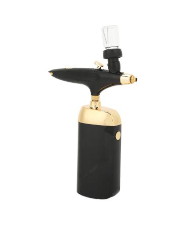 Deep Hydration Oxygen Facial Airbrush Cordless and Portable Facial Spray for Skin Care and Makeup (Black Set)