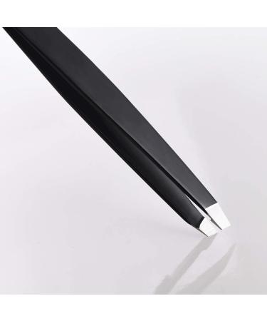 Sterling Professional eyebrow tweezers made of stainless steel |Precision and comfort when regulating eyebrows |Weird black and matt |ST-12016