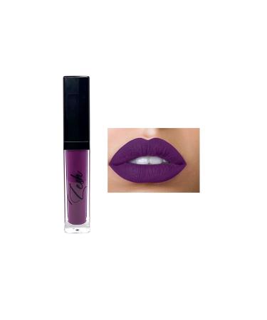 Zesh Highly Pigmented Purple Matte Lipstick - Full Coverage Longwear No Shine 6g Made In Canada