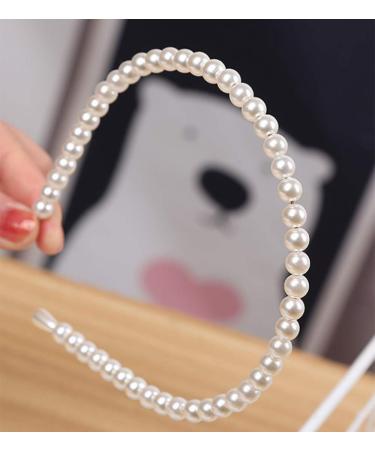 Aimimer Bridal Pearl Headband Set - Vintage Large Tiara Crown with Simulated Pearls for Wedding, Prom, and Parties - Buy Online on GoSupps.com