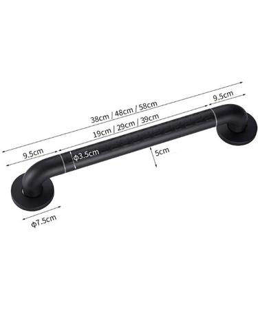 Grab Rails Bathroom Grab Bar Wall Mounted Anti-Slip Grip Grab Handle Safety Shower Towel Holder (Color : 58cm) (38cm) - Buy Online on GoSupps.com