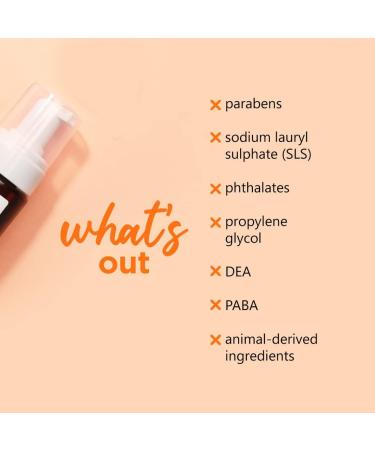 Vitamin C Foaming Face Wash with Mandarin | Brightening & Cleansing | Sulphate-Free & Vegan | 110ML for Glowing Skin & Hyperpigmentation - Buy Online on GoSupps.com