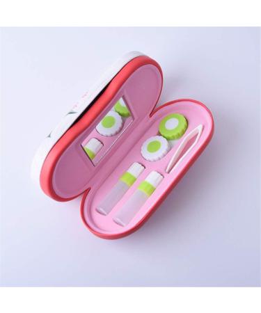 Contact Lens Case - 2 in 1 Double Sided Portable Glasses Case - Mirror - Tweezers and Applicator Included - Perfect for Girls' Womens' Gifts (Pink) - Buy Online on GoSupps.com
