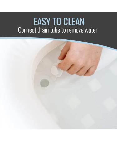DMI Portable Inflatable Shampoo Bowl for Elderly, Disabled, and Bedridden - Wash Basin for Bedside Hair Washing, Cuts, Coloring - 24 x 20 White - Buy Online on GoSupps.com
