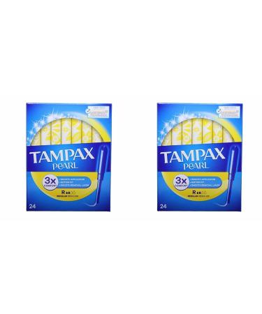 Tampax Pearl Regular Tampons with Applicator 24 pieces (pack of 2) 24 pieces (pack of 2) Single
