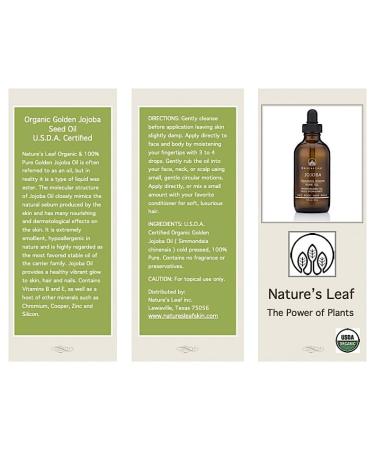 100% Pure Cold Pressed Golden Jojoba Oil - USDA Certified Unrefined Non-GMO for Frizzy Hair Beards Skin & Nails | Best for Acne & Stretch Marks - Buy Online on GoSupps.com