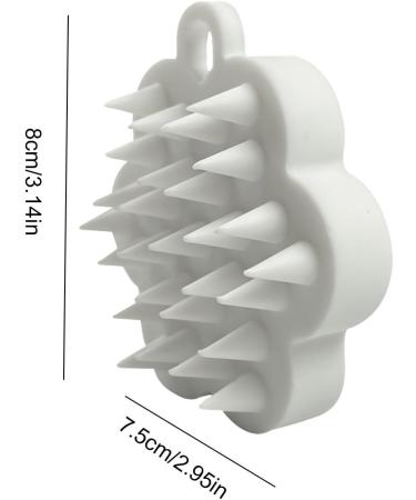 Shurzzesj Scalp Peeling & Shampoo Massage Device Hair Growth Brush for Men & Women | Silicone Shower Brush & Face Washer - White - Buy Online on GoSupps.com
